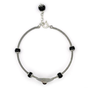 Bracciale in Filigrana Sarda a Tubicino con Corbula e Granato La Grotta dei Preziosi