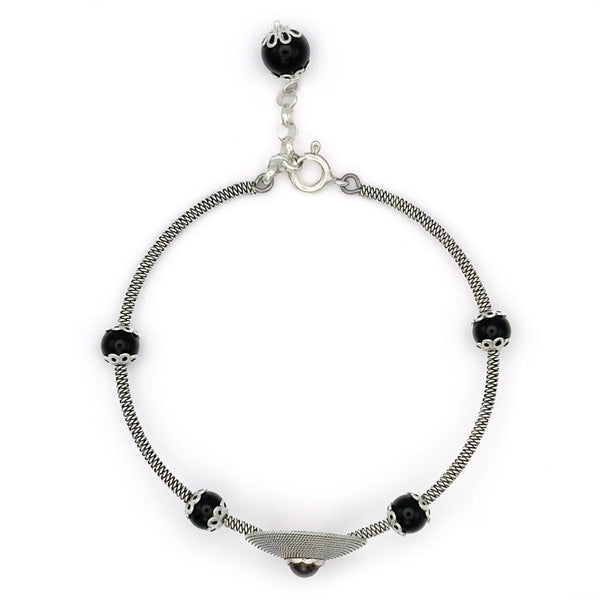 Bracciale in Filigrana Sarda a Tubicino con Corbula e Granato La Grotta dei Preziosi