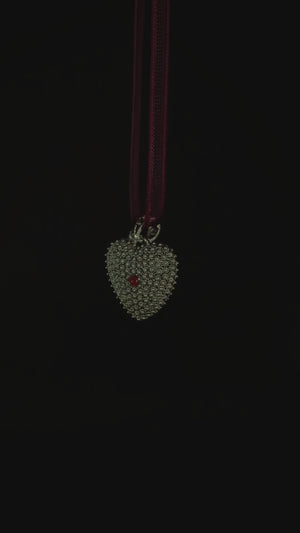 Ciondolo Cuore in Filigrana con Perla di Corallo