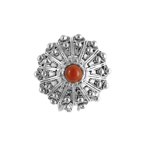 Anello bottone sardo corallo La Grotta dei Preziosi