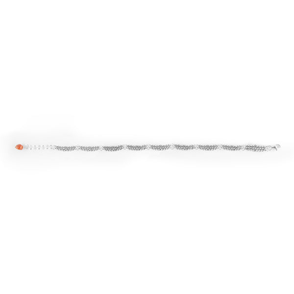 Bracciale a Fede Sarda a una fila con foglie traforate