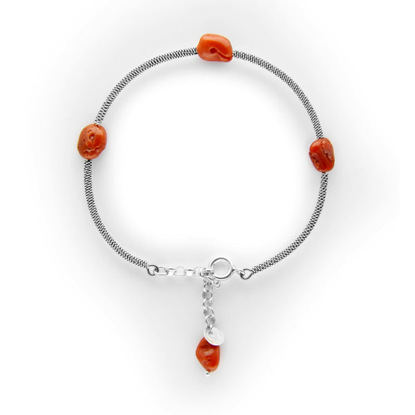 Bracciale semirigido con corallo La Grotta dei Preziosi