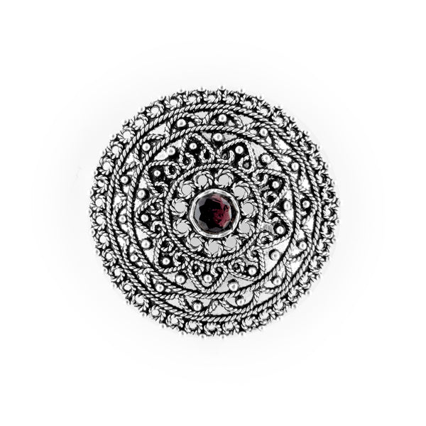 Ciondolo in filigrana con granato La Grotta dei Preziosi